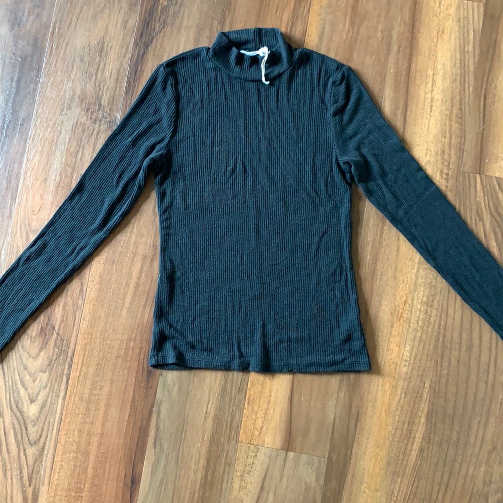 Dark grey mock top.